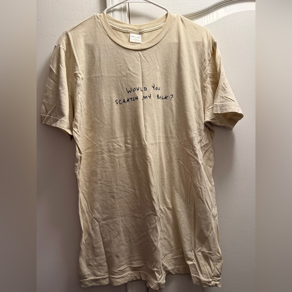 Melodie Perrant Graphic Tee “Would You Scratch My Back?” Artsy Cream